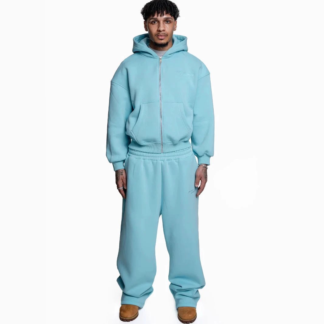 Street Fashion All-match Sweater Loose Straight Pants Set by GJG Denim