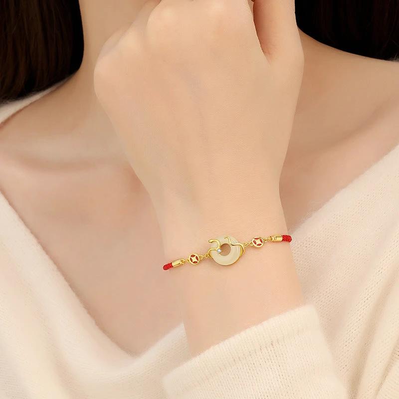 New Original Coin Spirit Snake Red Rope Bracelet by GJG Denim