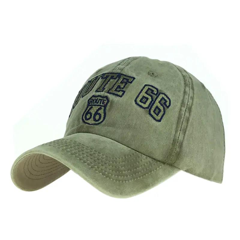 Men's Route 66 Embroidered Baseball Cap by GJG Denim
