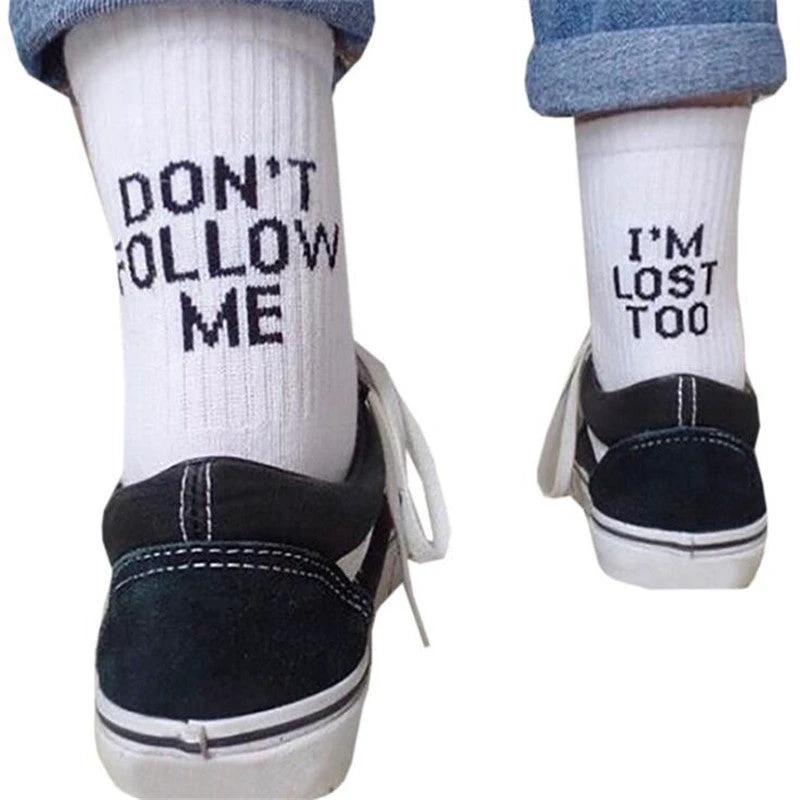 Men's "Don't Follow Me I'm Lost Too" Socks by GJG Denim