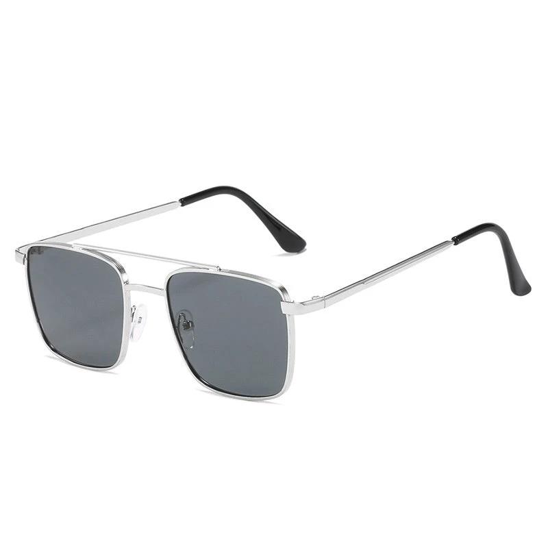 Men's Square Metal UV-proof Sunglasses by GJG Denim