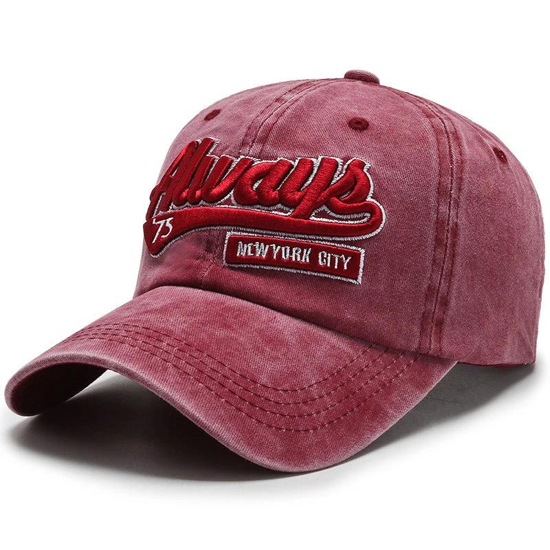 Washed Denim Casual Baseball Cap For Men by GJG Denim