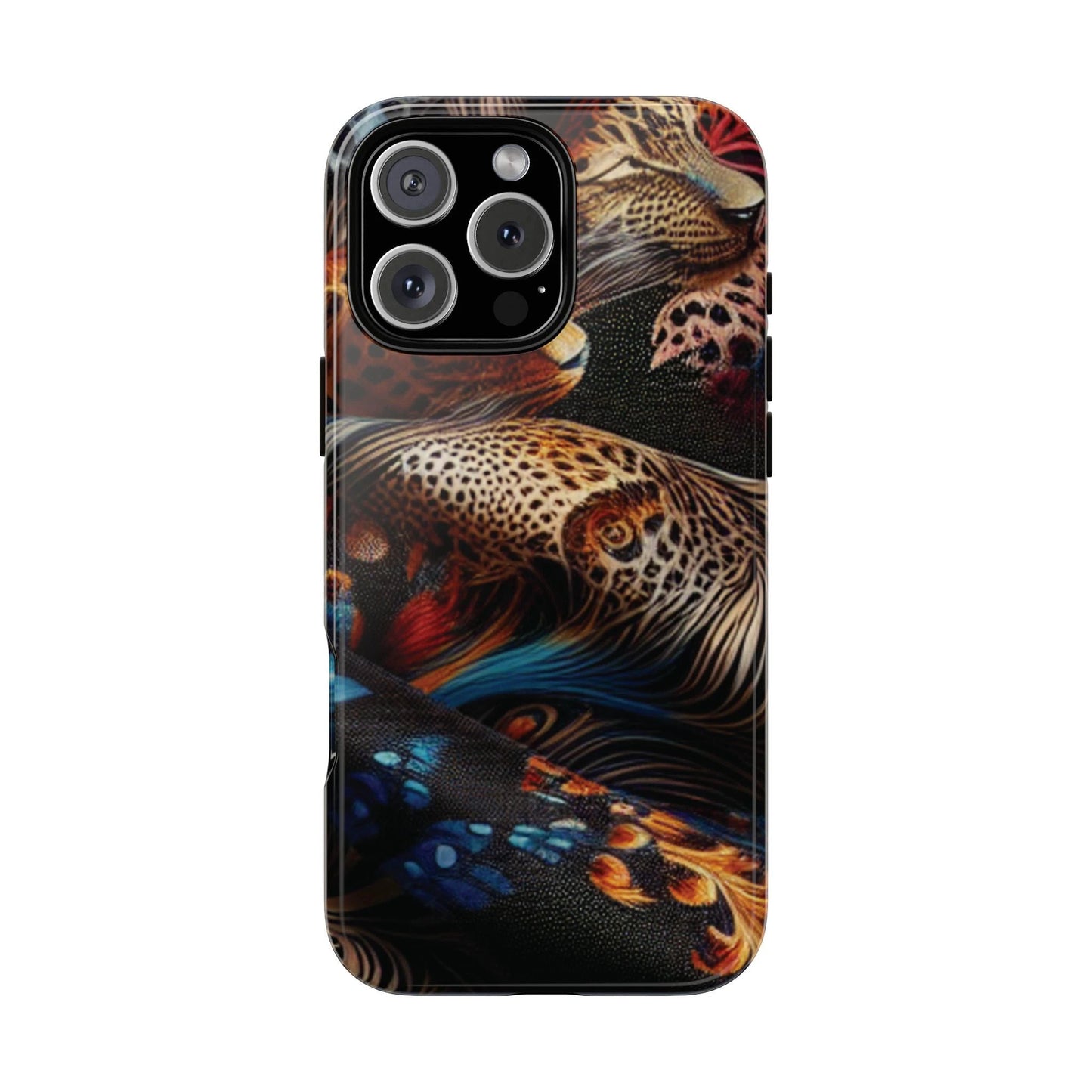 Stylish Tough Phone Case with Elegant Black and Gold Design by Printify