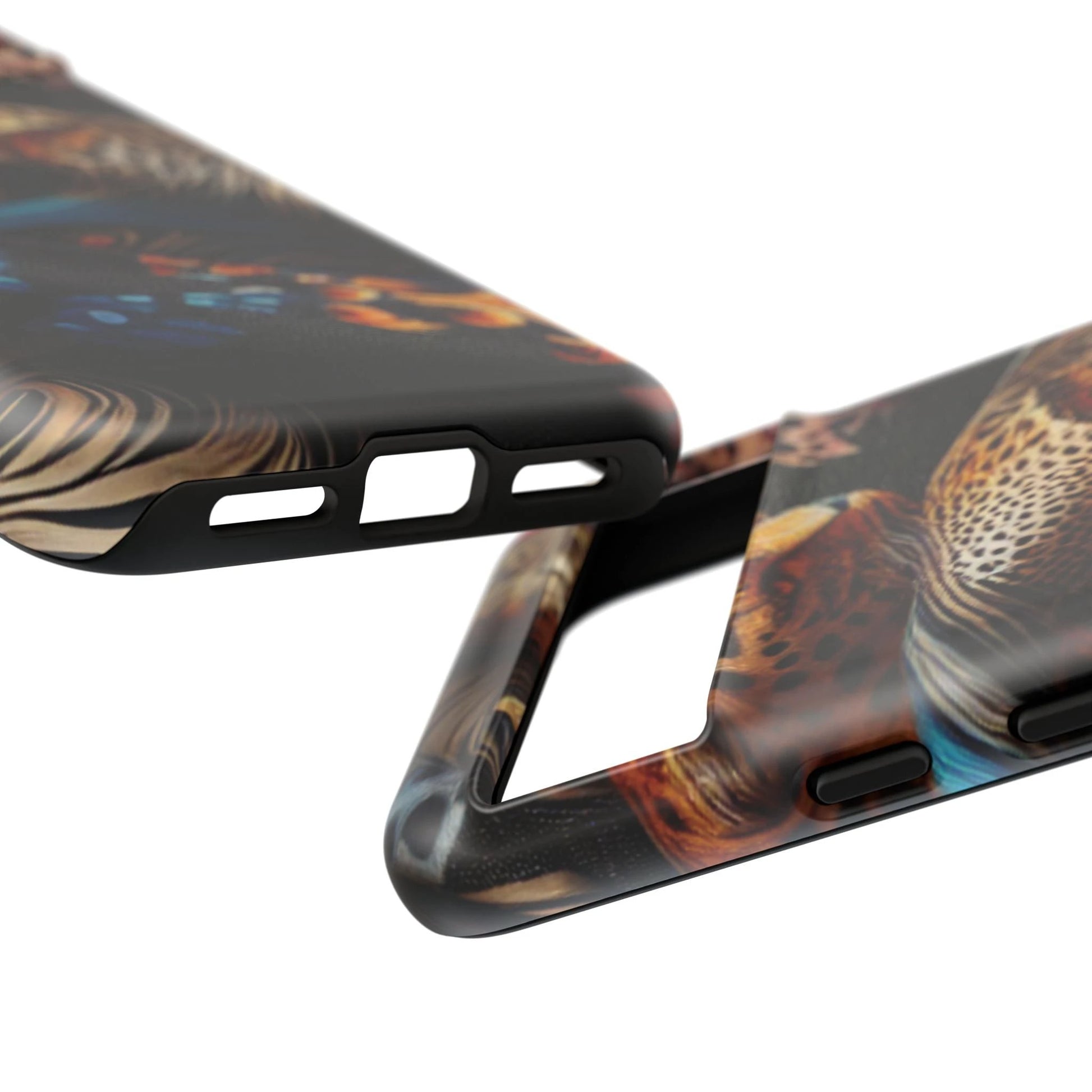 Stylish Tough Phone Case with Elegant Black and Gold Design by Printify