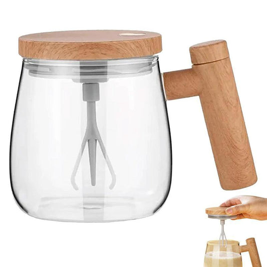 400ML Self Stirring Coffee Mug Electric Mixing Glass Coffee CupHigh Speed Fast Automatic Coffee Cup For Gyms Dining Room Kitchen Gadgets by GJG Denim