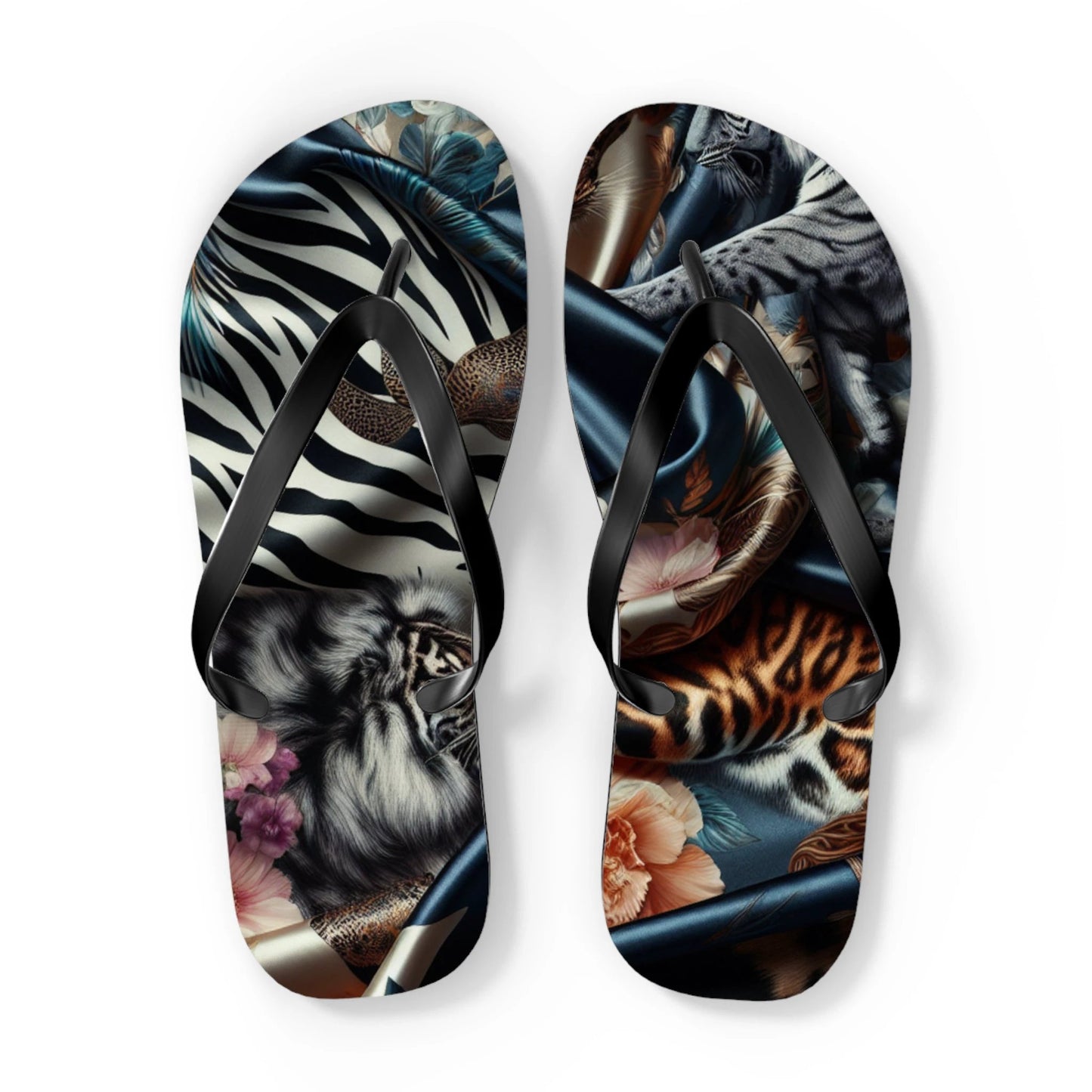 Boho Chic Flip Flops - Trendy Summer Footwear for Beach Days, Pool Parties, Casual Outings, Vacation Essentials, Gift for Her by Printify