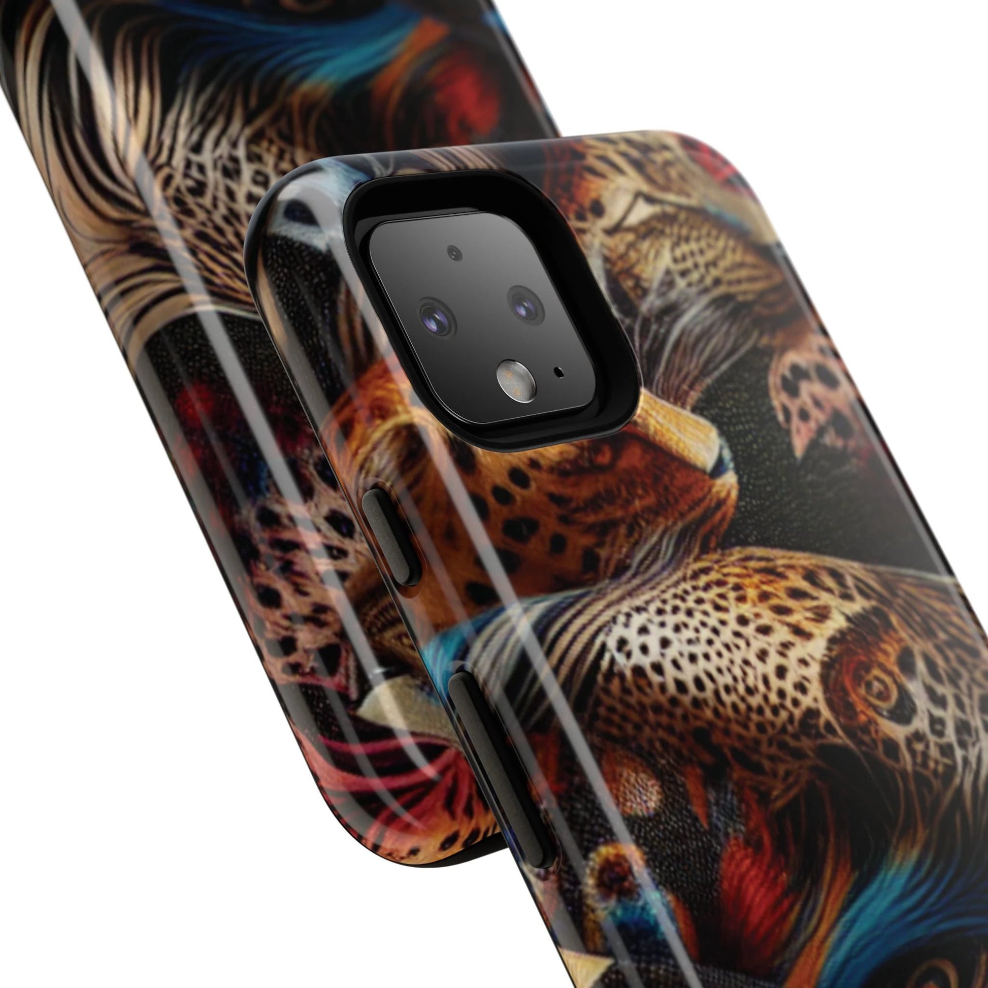 Stylish Tough Phone Case with Elegant Black and Gold Design by Printify