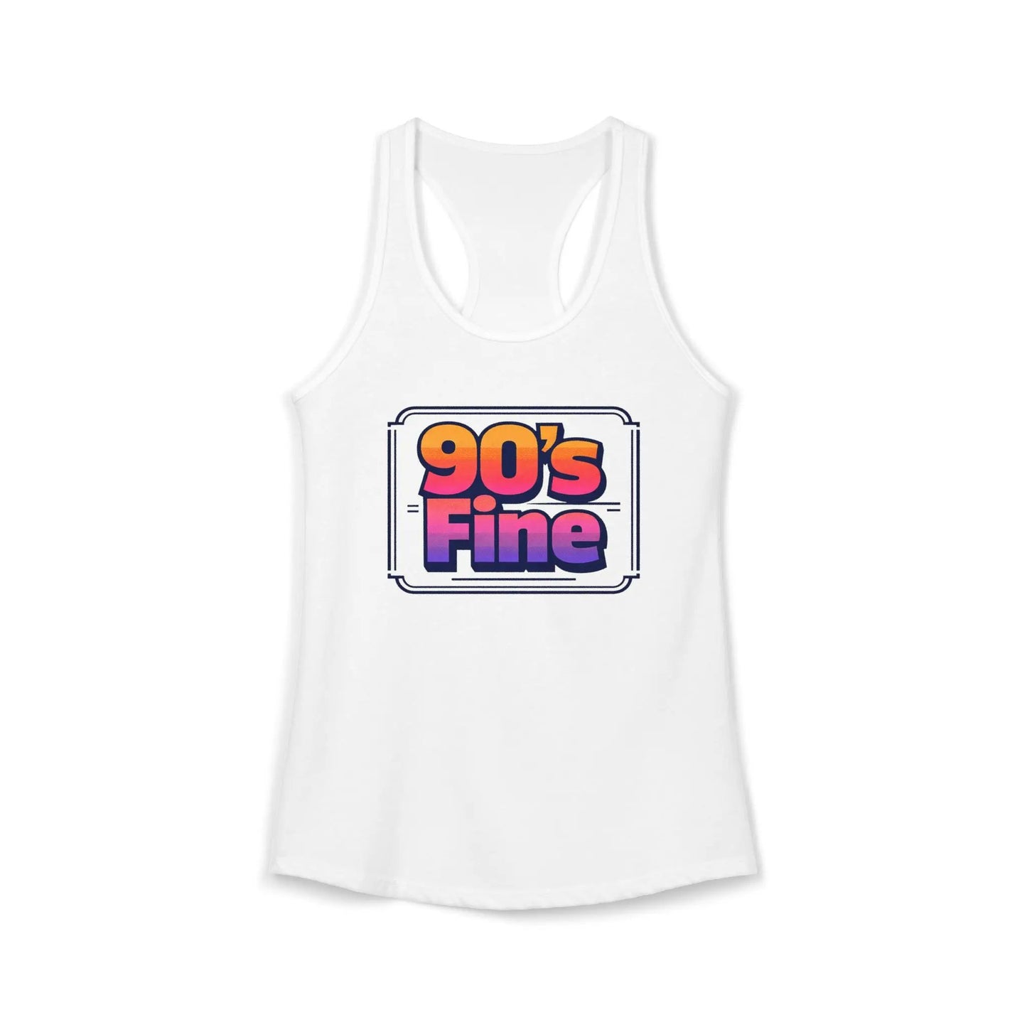 90's fine Women's Ideal Racerback Tank by Printify