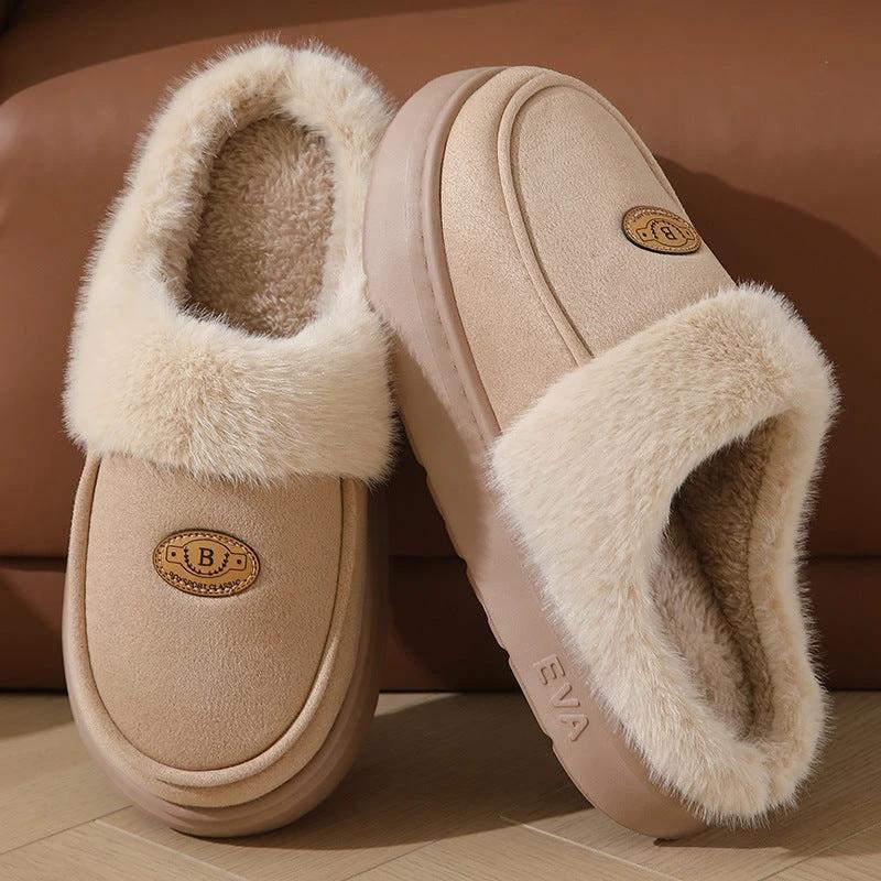 Men's Plush Suede Non-slip Slippers by GJG Denim