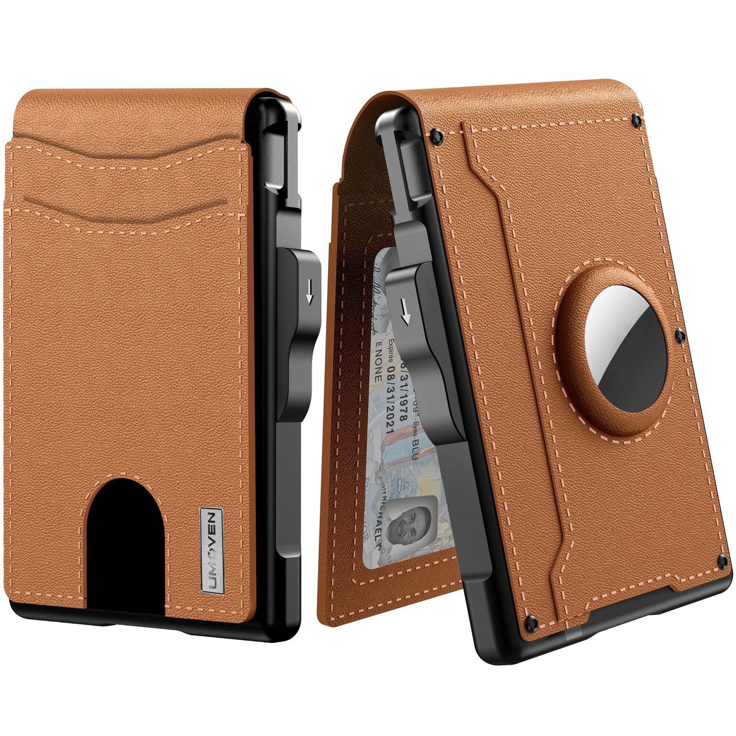 Men's Metal Card Case & Card Holder High-Capacity Anti-Skimming Wallet by GJG Denim