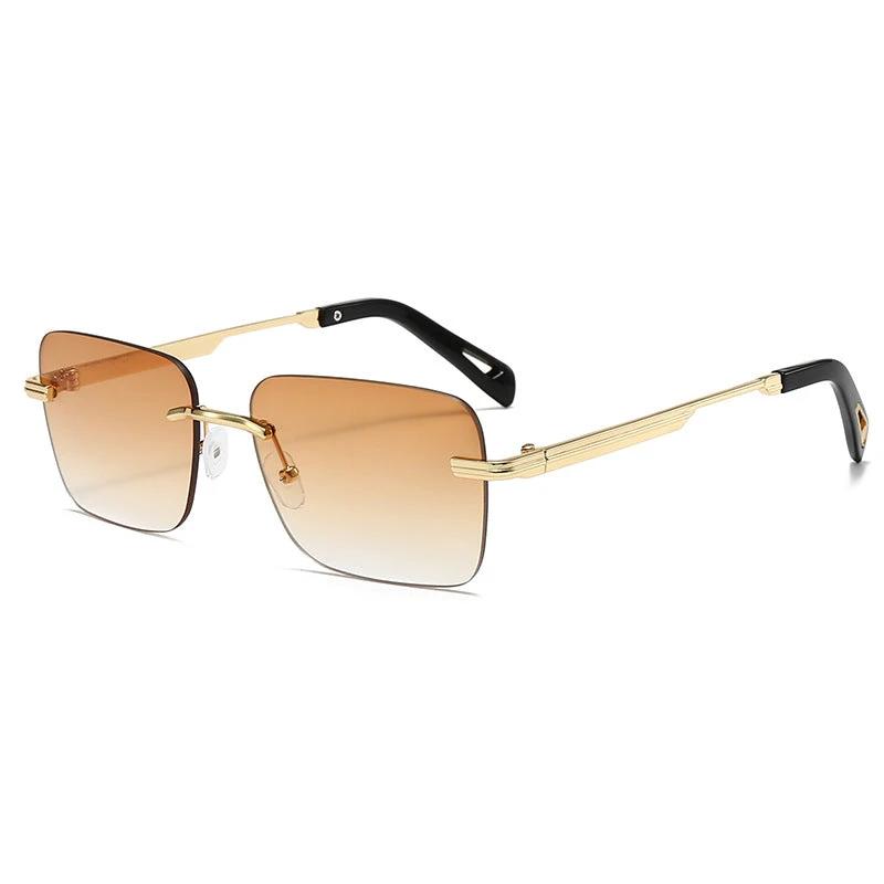 Hollow-out Square Sunglasses For Men by GJG Denim