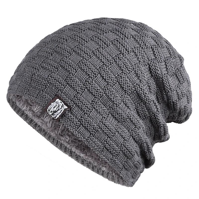 Men's Tiger Label Fleece Warm Beanie by GJG Denim