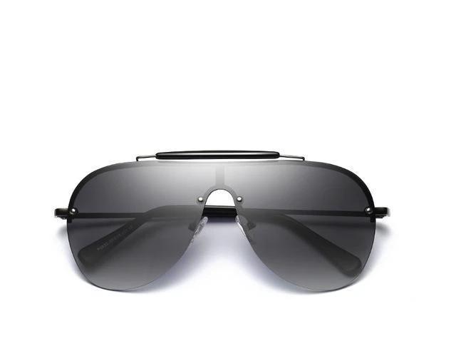 Fashion One-Piece Large Frame Aviator Men's Sunglasses by GJG Denim