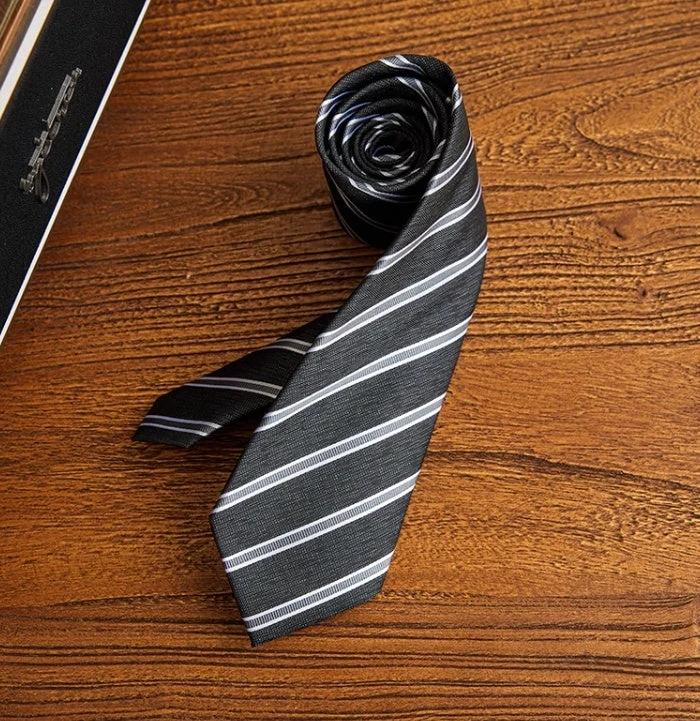 Business Formal Wear Striped Tie Host Commuter Arrow All-match Suit Shirt Accessories by GJG Denim