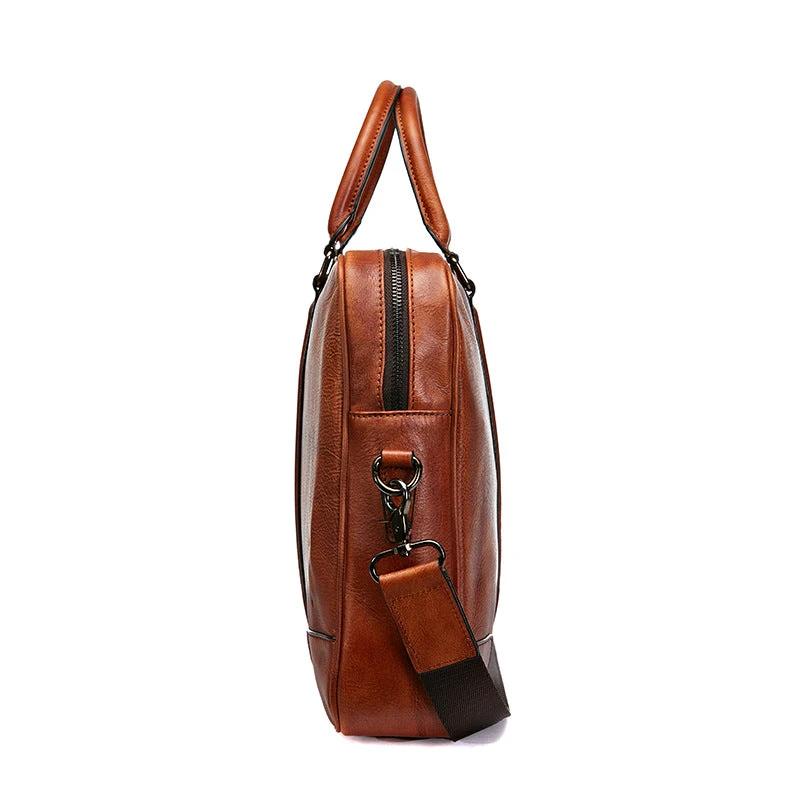 Men's Genuine Leather High-grade Briefcase by GJG Denim