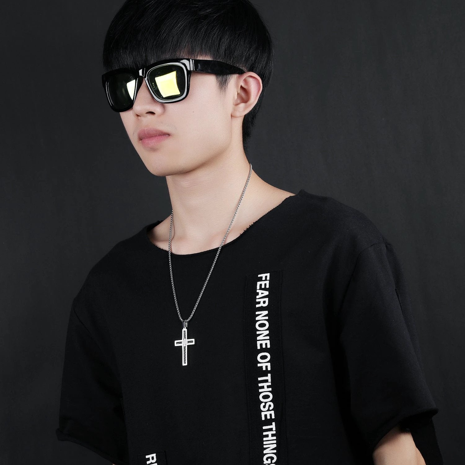 Cross Men's Necklace by GJG Denim