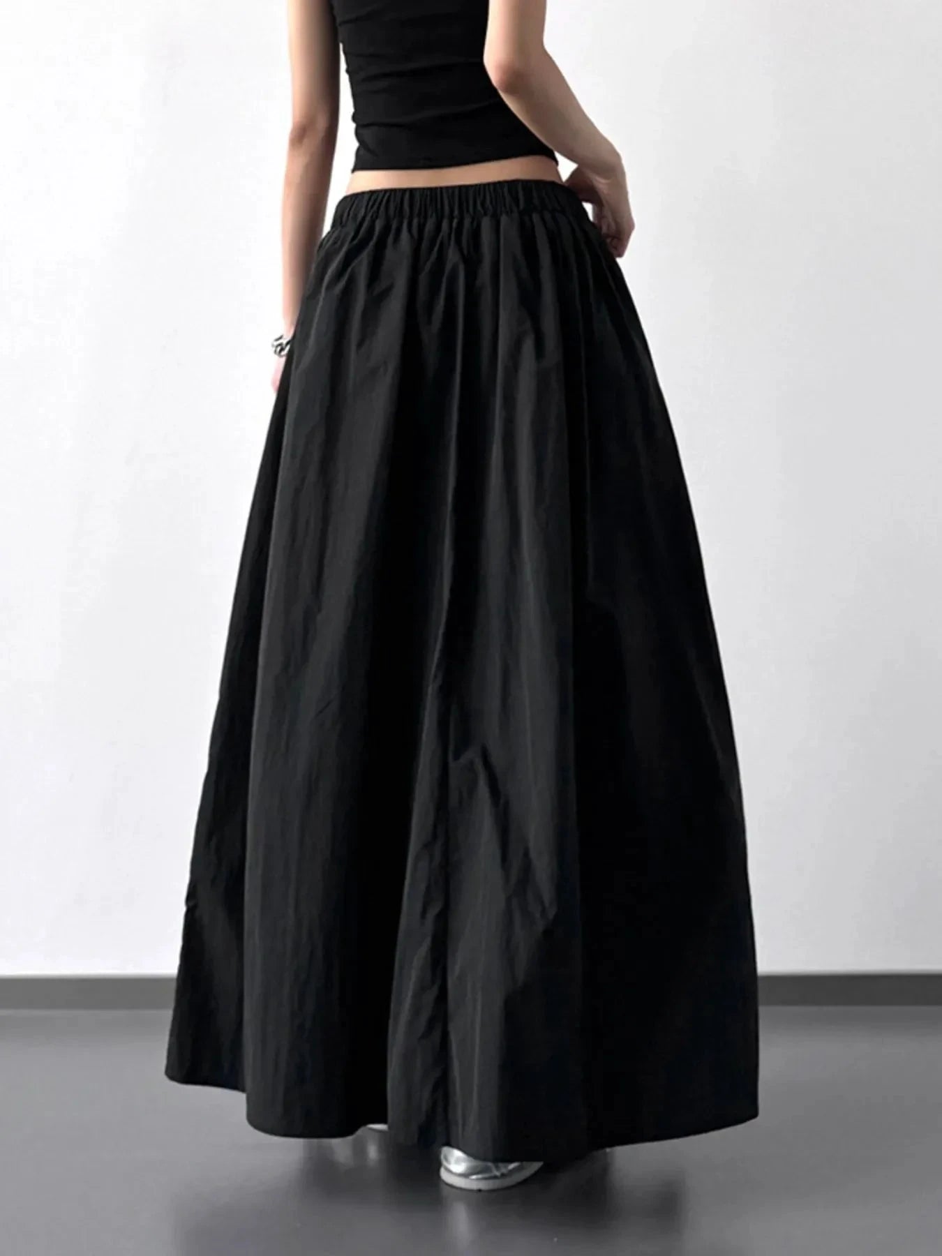 Pleated Linen Maxi Skirt by Lady Ros