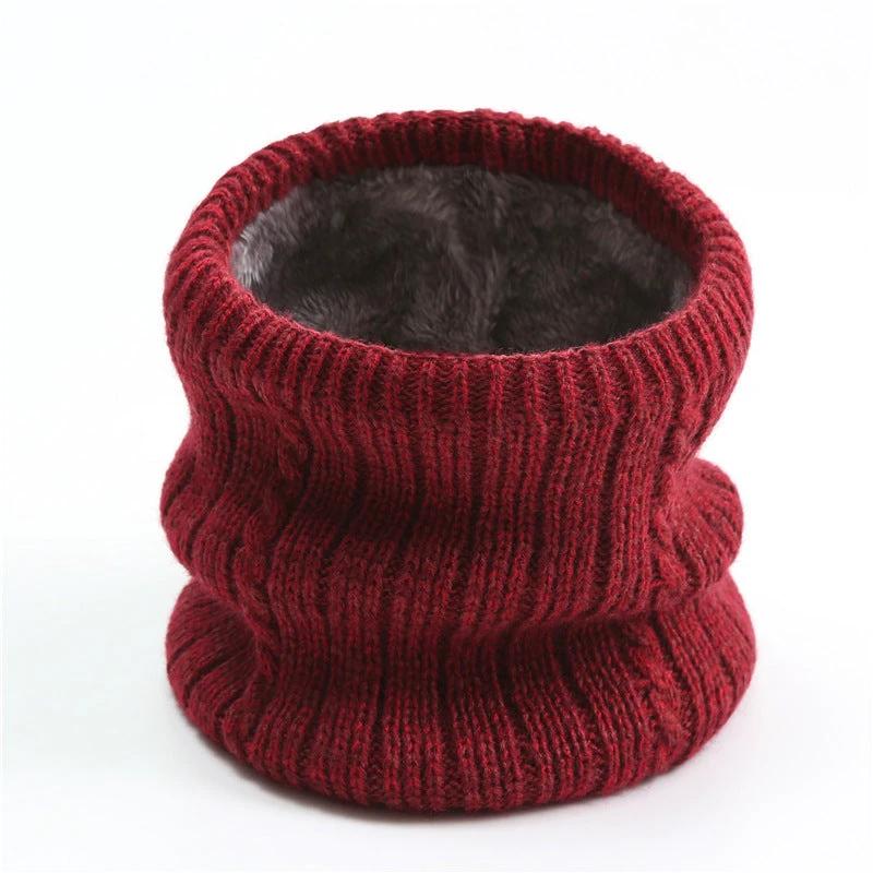 Men's Twist Wide Striped Fleece-lined Knitted Scarf by GJG Denim