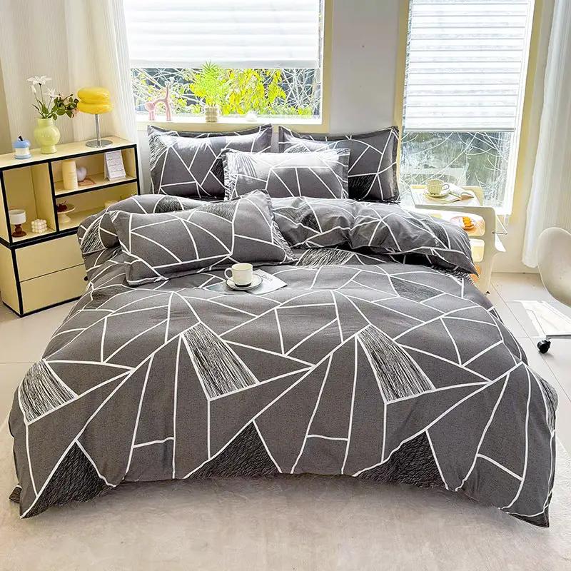 Breathable And Skin-friendly Brushed Duvet Cover And Bed Sheets by GJG Denim