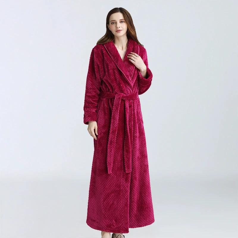Dressing Gown Women Winter Warm Bathrobe Pajamas by GJG Denim