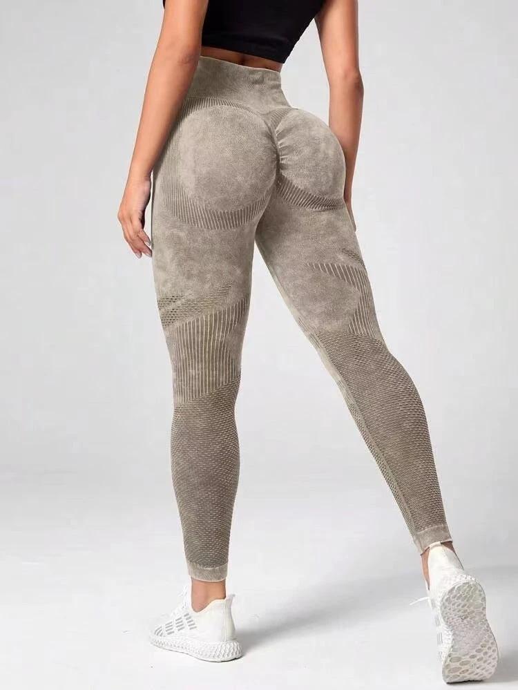 Hollow Design Seamless Leggings High Waist Hip Lifting Running Sports Fitness Yoga Pants Fashion Womens Clothing by GJG Denim