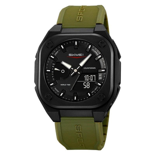 Double Inserts Luminous Waterproof Multifunctional Electronic Watch Outdoor by GJG Denim