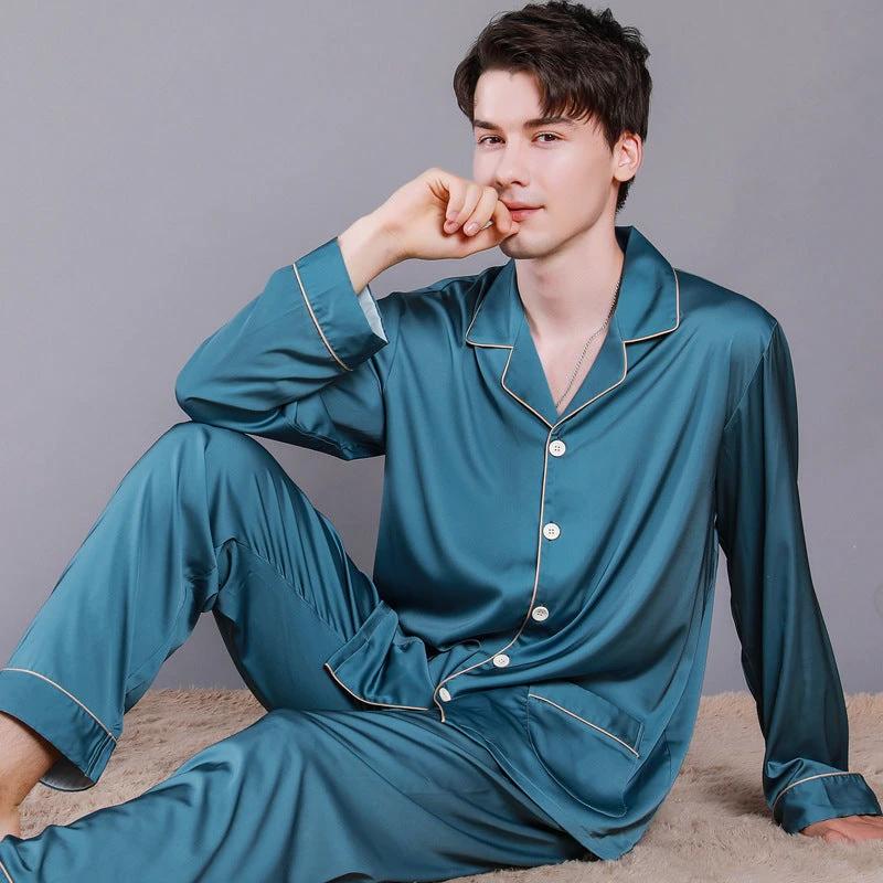 Men's Long Sleeve Pajamas by GJG Denim