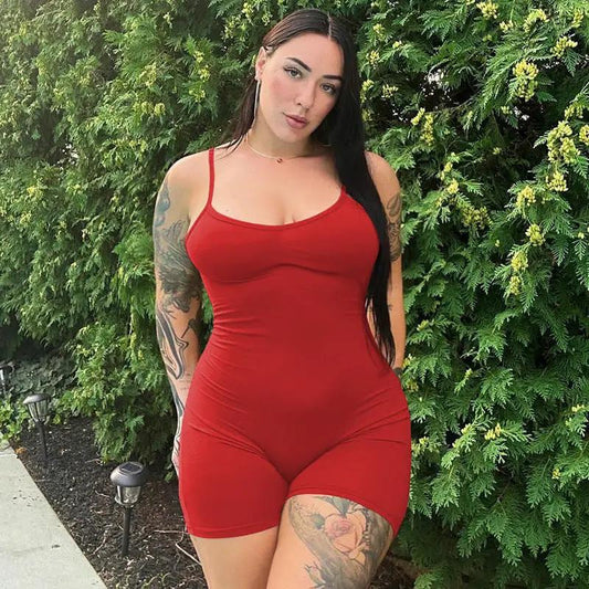 Fashionable Sexy Solid-color Strap Jumpsuit With A Backless Design by GJG Denim