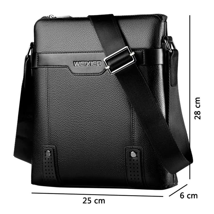 Fashion PU Leather Messenger Bag For Men by GJG Denim