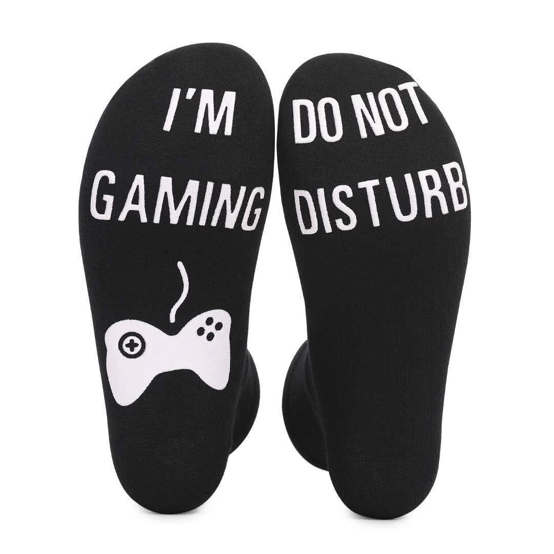 Men's Pure Cotton "I'm Gaming Do Not Disturb" Socks by GJG Denim