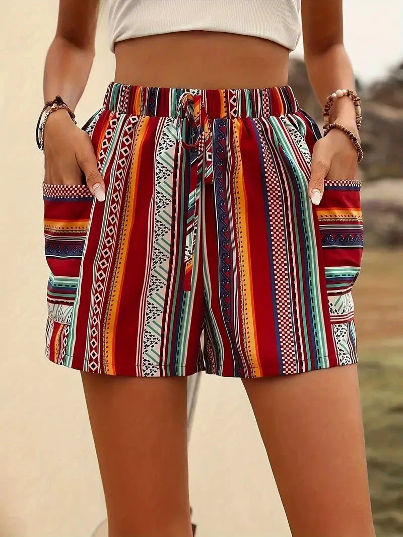 Holiday Fashion Casual Shorts For Women by GJG Denim