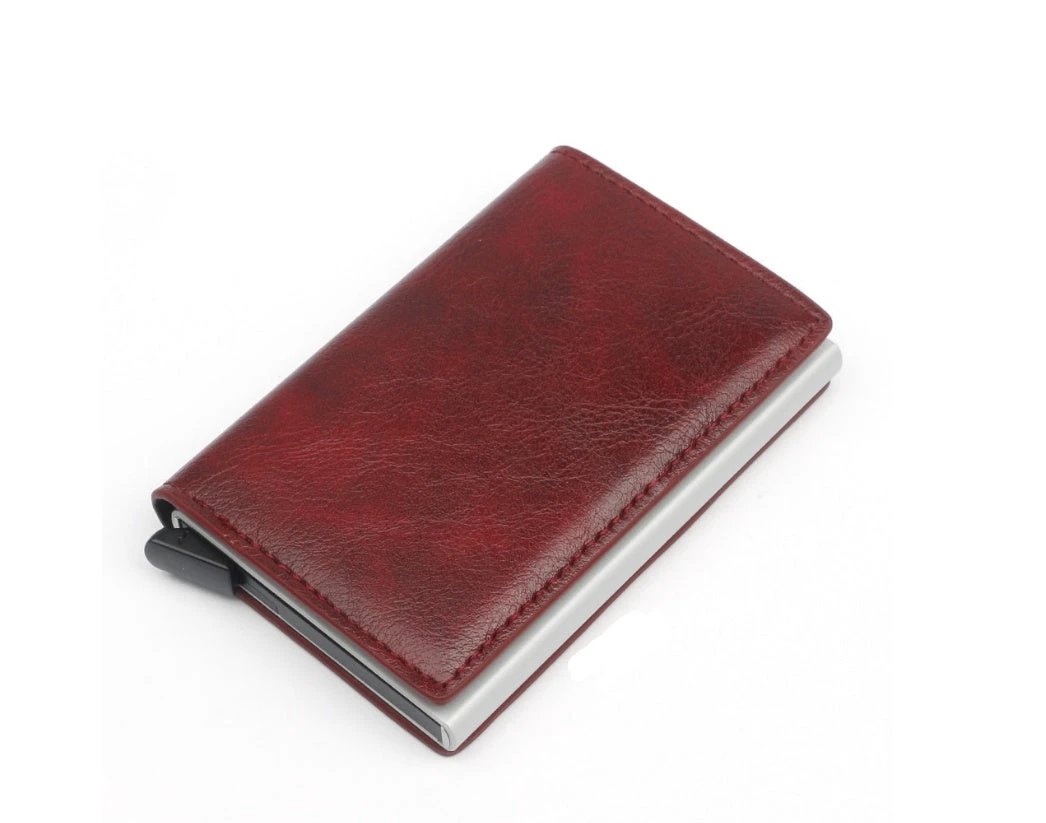 Automatic Pop-up Leather Card Holder For Men by GJG Denim