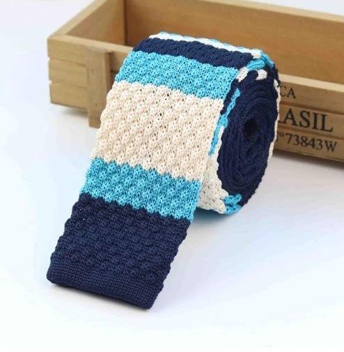 Men's Knitted Leisure Striped Ties by GJG Denim