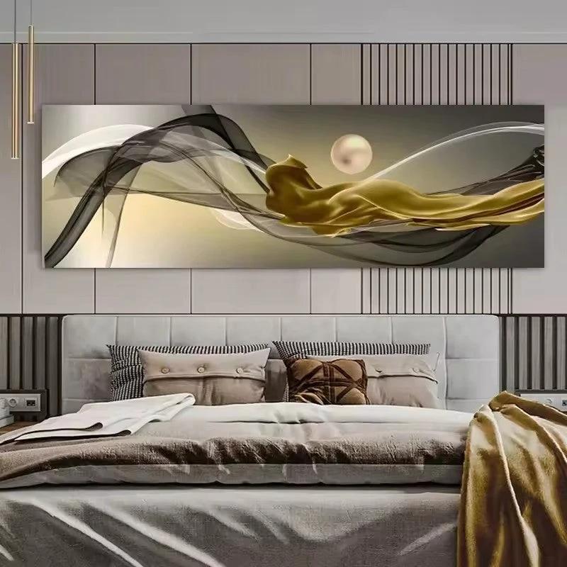 Single City Night Scene Canvas Painting by GJG Denim