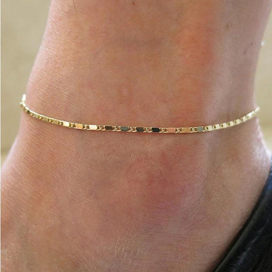 All-match Fresh And Popular Simple Beach Chain Anklet by GJG Denim