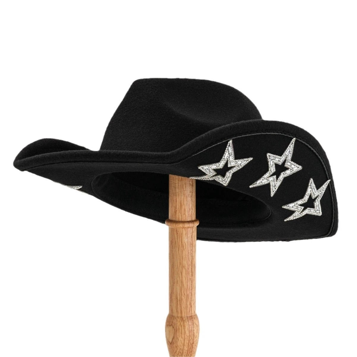Woolen Felt Western Denim Top Hat Party Hat by GJG Denim
