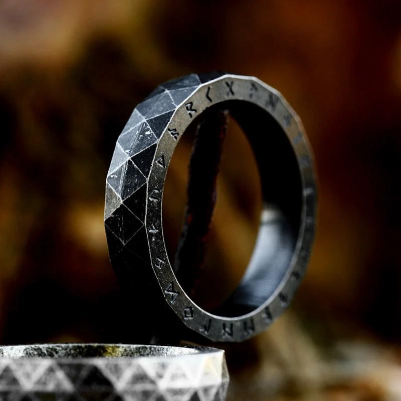 Simple Stylish Viking Titanium Steel Ring For Men by GJG Denim