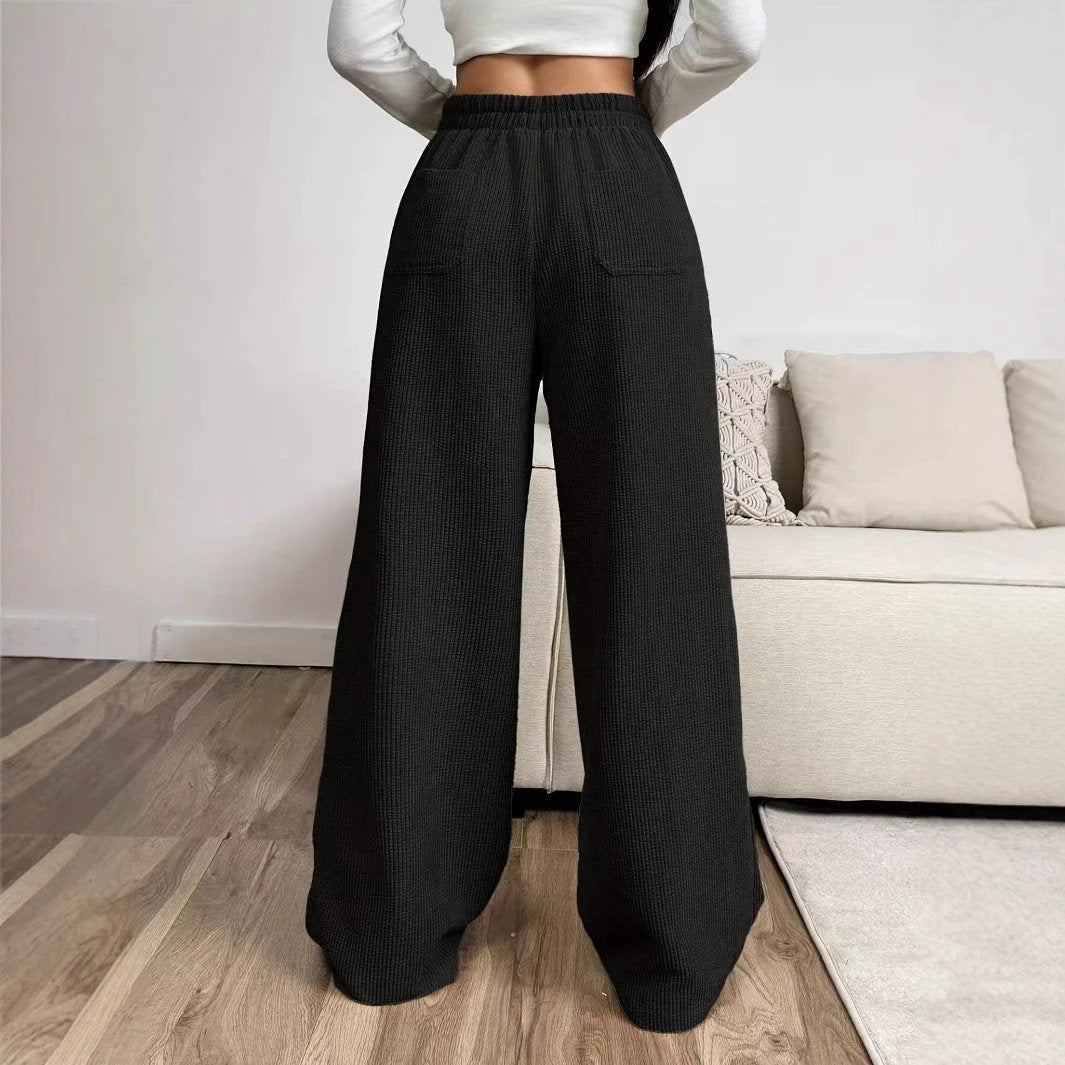 Women's Straight-Leg Lace-Up Casual Pants by GJG Denim