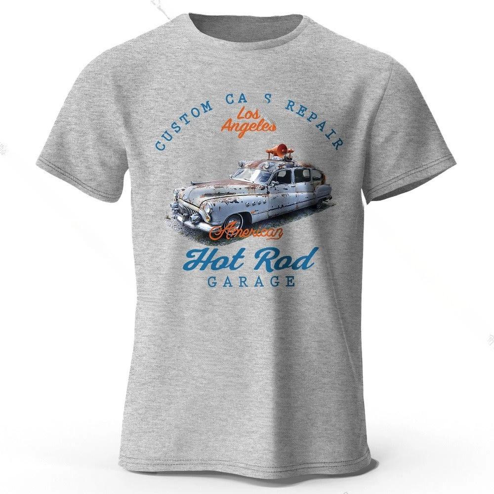 Car Club Patch Print Men's T-shirt by GJG Denim