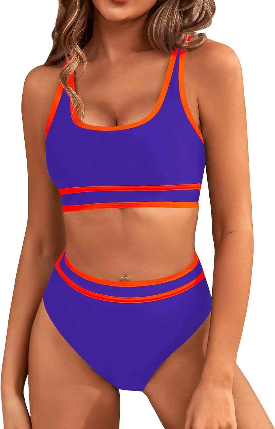 Bikini Tight-fitting Solid Color Swimsuit For Women by GJG Denim