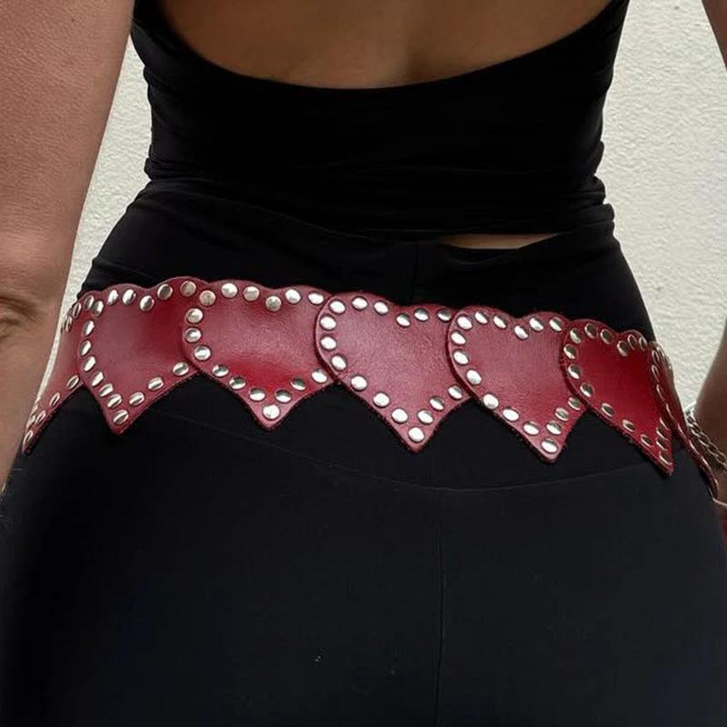 Retro Fashion Elastic Waist Tight Decoration by GJG Denim