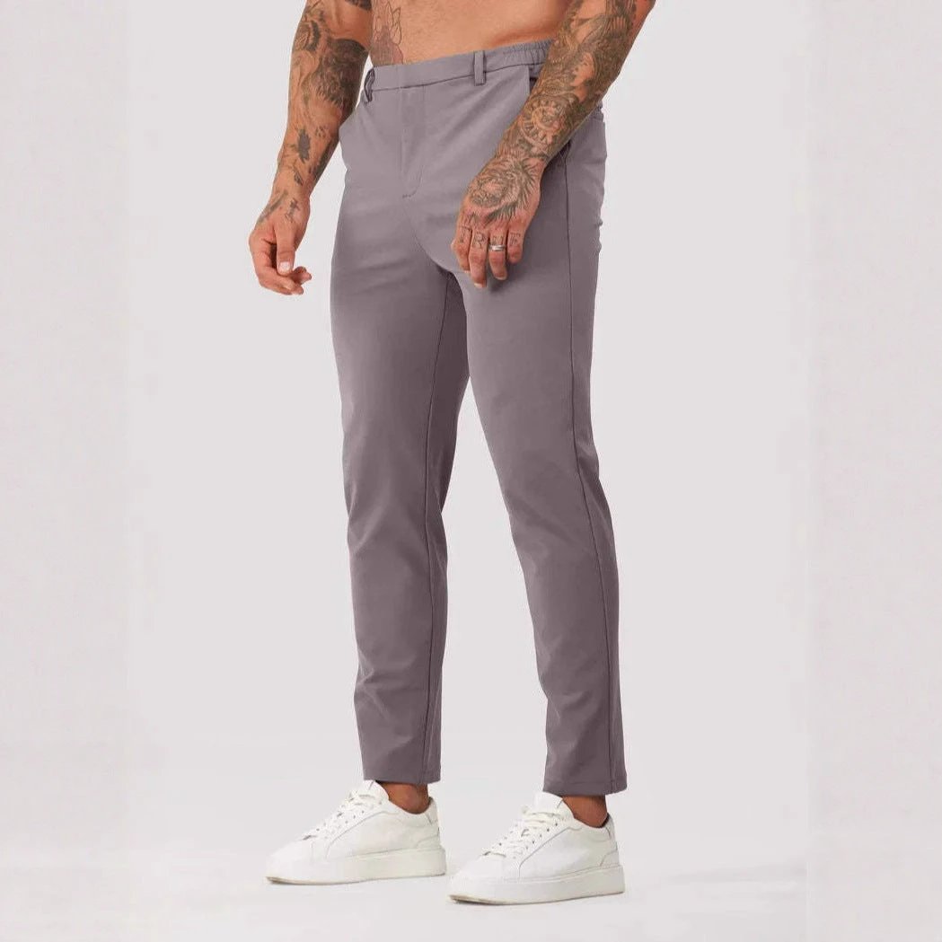 Solid Color Business Casual Men's Pants by GJG Denim