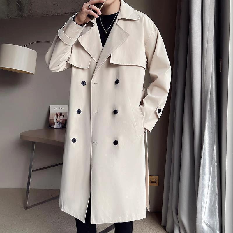 Men's Double Breasted Trench Coat For Men by GJG Denim