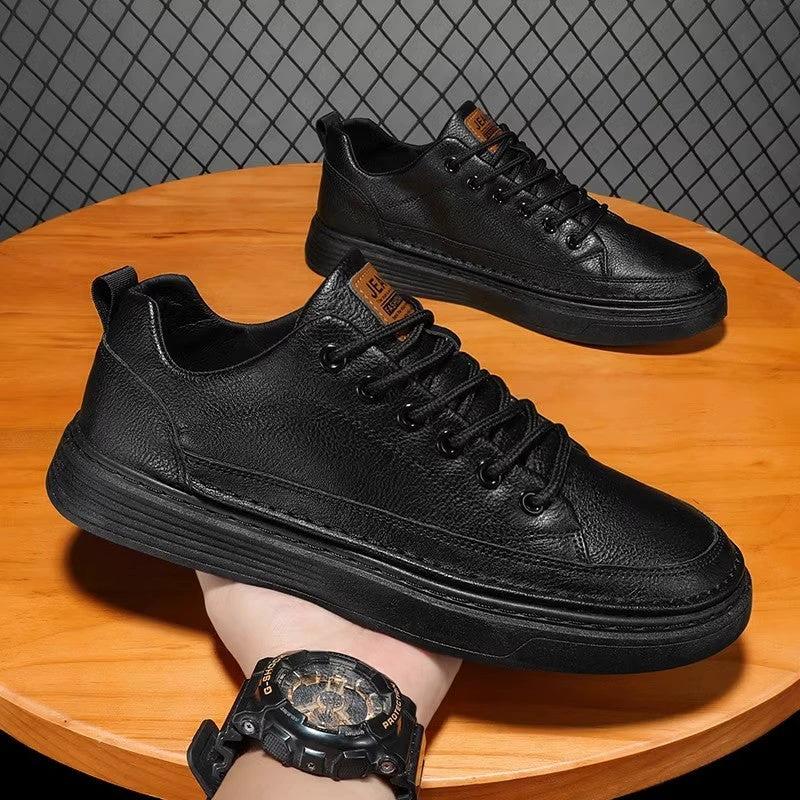 Men's Casual Black Shoes by GJG Denim