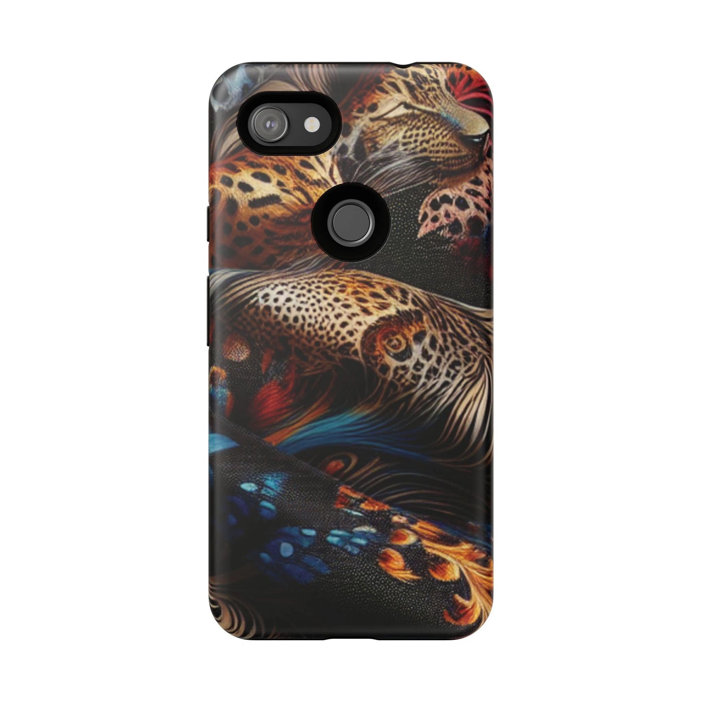 Stylish Tough Phone Case with Elegant Black and Gold Design by Printify