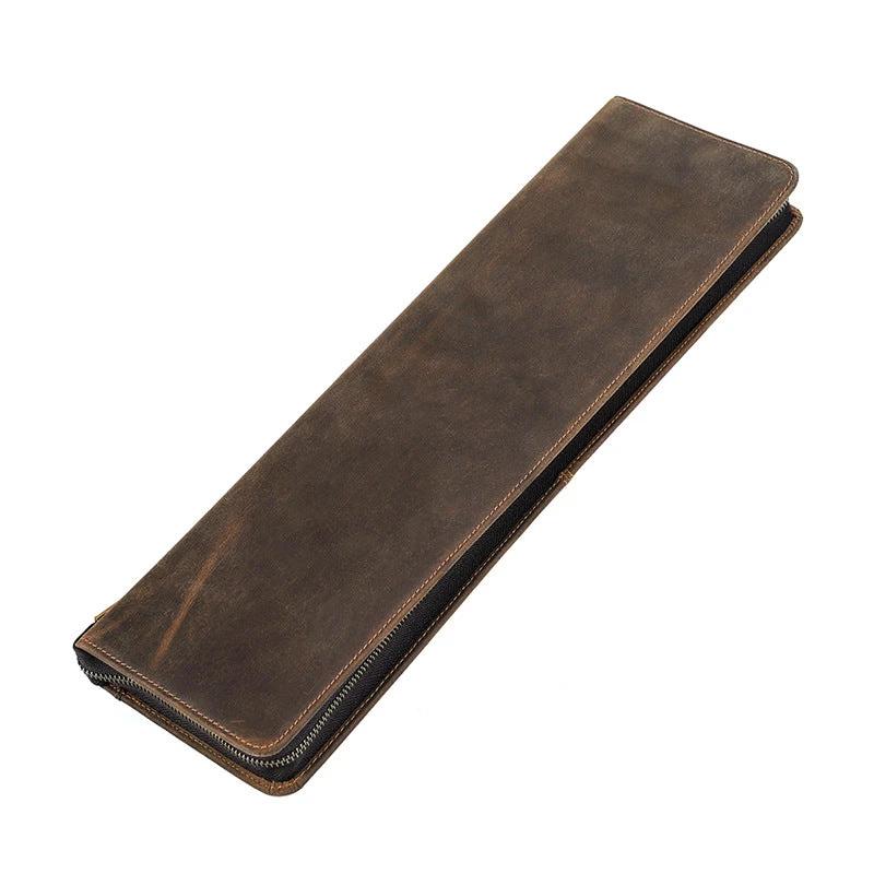 Vintage Crazy Horse Leather Men's Tie Storage Box by GJG Denim