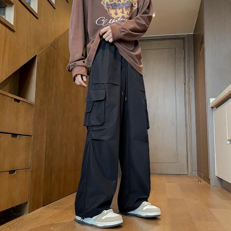 Loose Straight Casual Cargo Pants For Men by GJG Denim