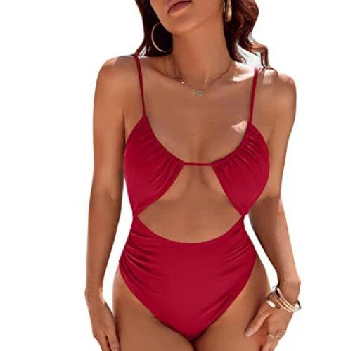 European And American Cute Women's One-piece Swimsuit by GJG Denim