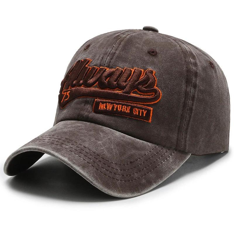 Washed Denim Casual Baseball Cap For Men by GJG Denim