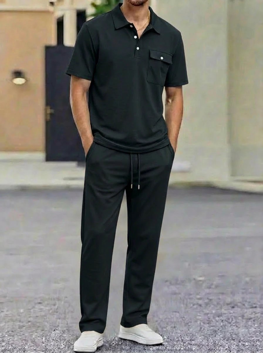 Men's Short Sleeve Pants Set by GJG Denim